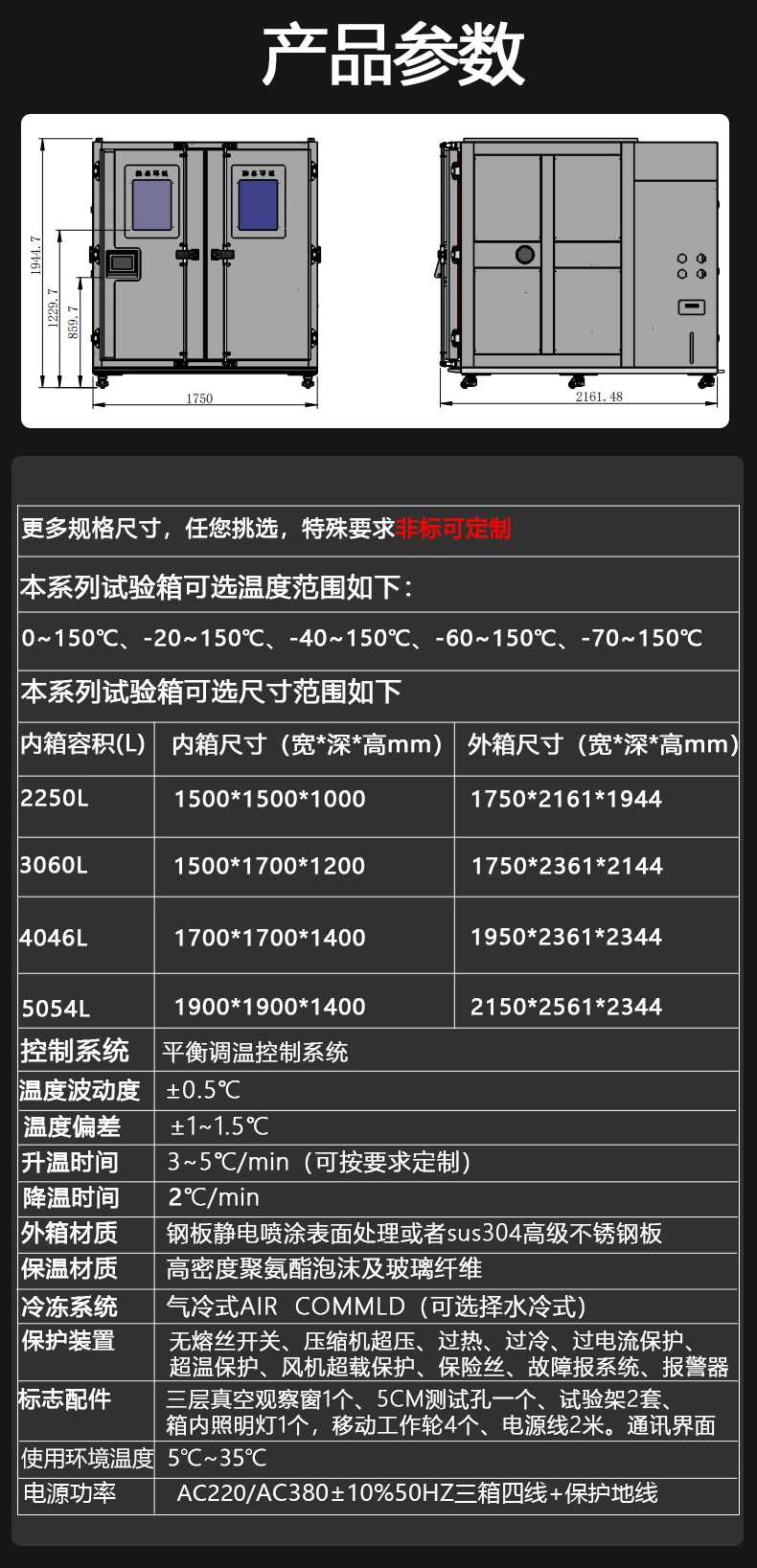 大型步入式高低温湿热试验箱